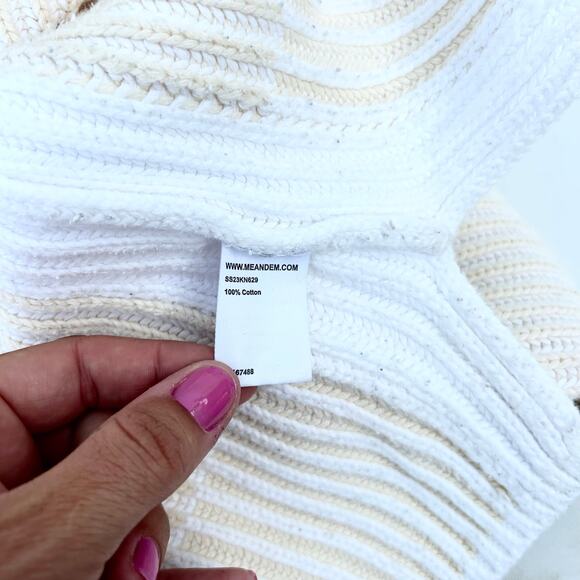 ME+EM Soft-Touch Cotton Rib Knit Weekend Sweater Jumper Natural Cream XS Ecru - Picture 11 of 11